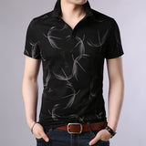 2019 New Fashion Brand Polo Shirt Men's Print Top Grade Summer Short Sleeve Slim Fit Cotton Boys Poloshirt Casual Mens Clothing - one46.com.au