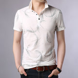 2019 New Fashion Brand Polo Shirt Men's Print Top Grade Summer Short Sleeve Slim Fit Cotton Boys Poloshirt Casual Mens Clothing - one46.com.au