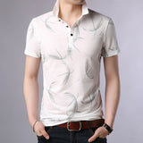 2019 New Fashion Brand Polo Shirt Men's Print Top Grade Summer Short Sleeve Slim Fit Cotton Boys Poloshirt Casual Mens Clothing - one46.com.au
