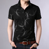 2019 New Fashion Brand Polo Shirt Men's Print Top Grade Summer Short Sleeve Slim Fit Cotton Boys Poloshirt Casual Mens Clothing - one46.com.au