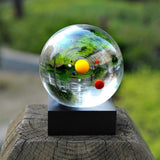 8 cm Crystal Solar System Ball Miniature Planets Model Glass Globe Home Decoration Sphere Ornament Gift Souvenir - one46.com.au