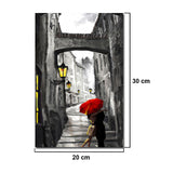 Lovers Canvas Wall Art Couple Kissing in Rain Artwork Romantic Painting for Living Room Bedroom Bathroom Wall Decor - one46.com.au