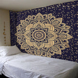 India Mandala Tapestry Wall Hanging Macrame Wall Cloth Tapestries Psychedelic Hippie Night Sky Moon Tapestry Mandala Wall Carpet - one46.com.au