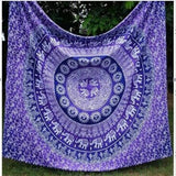 India Mandala Tapestry Wall Hanging Macrame Wall Cloth Tapestries Psychedelic Hippie Night Sky Moon Tapestry Mandala Wall Carpet - one46.com.au