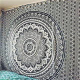 India Mandala Tapestry Wall Hanging Macrame Wall Cloth Tapestries Psychedelic Hippie Night Sky Moon Tapestry Mandala Wall Carpet - one46.com.au