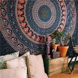 India Mandala Tapestry Wall Hanging Macrame Wall Cloth Tapestries Psychedelic Hippie Night Sky Moon Tapestry Mandala Wall Carpet - one46.com.au