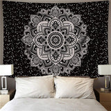 India Mandala Tapestry Wall Hanging Macrame Wall Cloth Tapestries Psychedelic Hippie Night Sky Moon Tapestry Mandala Wall Carpet - one46.com.au