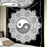 India Mandala Tapestry Wall Hanging Macrame Wall Cloth Tapestries Psychedelic Hippie Night Sky Moon Tapestry Mandala Wall Carpet - one46.com.au