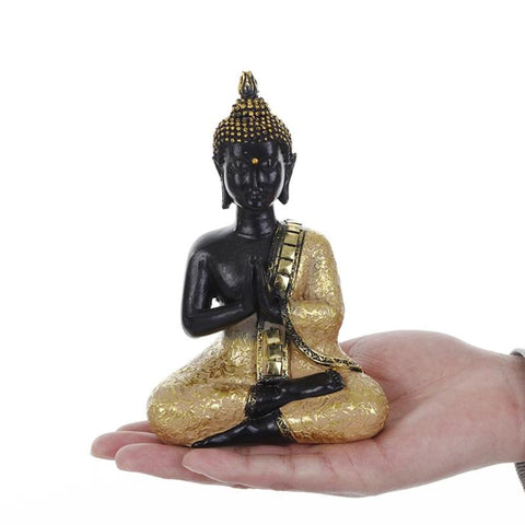 Exquisite Religious Buddha Statue Mini Resin Thailand Buddha Sculpture Figurine Miniature Home Temple Decoration Ornaments Decor - one46.com.au