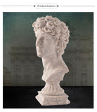 Simple David Head Portrait Hotel Decorative Statues Figurines Hot Selling Resin Craft Ornaments Gifts Home Decor accessories - one46.com.au
