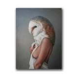 Women Portrait Posters Prints With Flowers Feather Oil Painting Wall Art Canvas Pictures Home Living Room Modern Decoration - one46.com.au