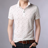2019 New Fashions Brand Designer Polo Shirt Men Print Summer Short Sleeve Slim Fit Mercerized Cotton Polo Casual Men Clothing - one46.com.au