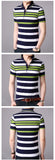 2019 New Fashions Brand Summer Polo Shirt Mens Top Grade Striped Short Sleeve Slim Fit Top Grade Poloshirt Casual Mens Clothing - one46.com.au