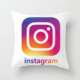BLRISUP Social Media Pillow Case Cover Facebook/Twitter/YouTube/Snapchat/Inst Logo Polyester Cushion Cover Home Decor Pillowcase - one46.com.au