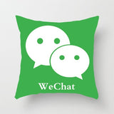 BLRISUP Social Media Pillow Case Cover Facebook/Twitter/YouTube/Snapchat/Inst Logo Polyester Cushion Cover Home Decor Pillowcase - one46.com.au
