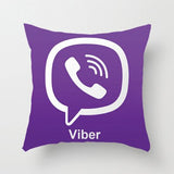 BLRISUP Social Media Pillow Case Cover Facebook/Twitter/YouTube/Snapchat/Inst Logo Polyester Cushion Cover Home Decor Pillowcase - one46.com.au