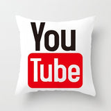 BLRISUP Social Media Pillow Case Cover Facebook/Twitter/YouTube/Snapchat/Inst Logo Polyester Cushion Cover Home Decor Pillowcase - one46.com.au