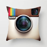 BLRISUP Social Media Pillow Case Cover Facebook/Twitter/YouTube/Snapchat/Inst Logo Polyester Cushion Cover Home Decor Pillowcase - one46.com.au