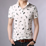 2019 New Fashion Brand Polo Shirt Men's Pattern Summer Short Sleeve Slim Fit Mercerized Cotton Poloshirt Casual Mens Clothing - one46.com.au