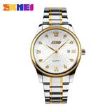 SKMEI Fashion Mens Watches Top Brand Luxury Business Watch Men Stainless Steel Strap Quartz Wristwatches Relogio Masculino 9101 - one46.com.au