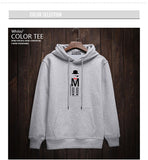 2019 100% Cotton New Fashion Hoodies Mens Hooded Long Sleeve Trendy High Street Print Pullover Tracksuit Casual Mens Clothes - one46.com.au