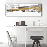 Modern Abstract Art Oil Painting Posters and Prints Wall Art Canvas Painting Chinese Abstract Mountains Pictures for Living Room - one46.com.au