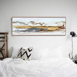 Modern Abstract Art Oil Painting Posters and Prints Wall Art Canvas Painting Chinese Abstract Mountains Pictures for Living Room - one46.com.au