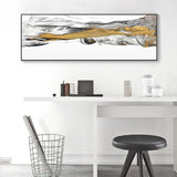 Modern Abstract Art Oil Painting Posters and Prints Wall Art Canvas Painting Chinese Abstract Mountains Pictures for Living Room - one46.com.au