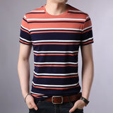 2019 New Fashion Brand T Shirt For Men O Neck Trending Street Wear Tops Summer Striped Boys Short Sleeve T-Shirt Mens Clothing - one46.com.au