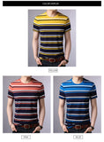 2019 New Fashion Brand T Shirt For Men O Neck Trending Street Wear Tops Summer Striped Boys Short Sleeve T-Shirt Mens Clothing - one46.com.au