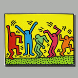 Keith Haring Pop Art Canvas Print Cartoon Oil Painting For Living Room,Bedroon,Canvas Art Print Abstract Wall Painting - one46.com.au