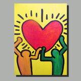 Keith Haring Pop Art Canvas Print Cartoon Oil Painting For Living Room,Bedroon,Canvas Art Print Abstract Wall Painting - one46.com.au