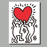 Keith Haring Pop Art Canvas Print Cartoon Oil Painting For Living Room,Bedroon,Canvas Art Print Abstract Wall Painting - one46.com.au