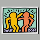 Keith Haring Pop Art Canvas Print Cartoon Oil Painting For Living Room,Bedroon,Canvas Art Print Abstract Wall Painting - one46.com.au