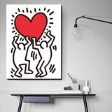 Keith Haring Pop Art Canvas Print Cartoon Oil Painting For Living Room,Bedroon,Canvas Art Print Abstract Wall Painting - one46.com.au