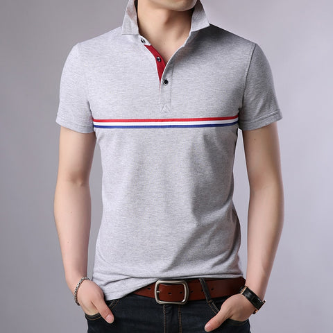 2019 New Fashion Brands Summer Polo Shirt Mens Solid Color Short Sleeve Slim Fit Top Grade boys Poloshirt Casual Men's Clothing - one46.com.au