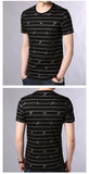 2019 New Fashion Brand T Shirts Mens O Neck Striped Summer Tops  Street Style Trends Print Short Sleeve Tshirts Men Clothing - one46.com.au
