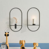 Candlestick Metal Candle Holders New Modern Style Wall Candle Holder Sconce Matching Small Tea Light Home Ornaments - one46.com.au