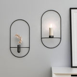 Candlestick Metal Candle Holders New Modern Style Wall Candle Holder Sconce Matching Small Tea Light Home Ornaments - one46.com.au