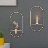 Candlestick Metal Candle Holders New Modern Style Wall Candle Holder Sconce Matching Small Tea Light Home Ornaments - one46.com.au