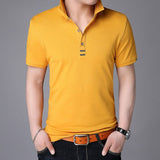 2019 New Fashion Brand Designer Summer Polo Shirt Men Top Grade Slim Fit Short Sleeve Solid Color Poloshirt Casual Mens Clothing - one46.com.au