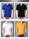 2019 New Fashion Brand Designer Summer Polo Shirt Men Top Grade Slim Fit Short Sleeve Solid Color Poloshirt Casual Mens Clothing - one46.com.au