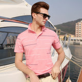 2019 New Fashion Brand Designer Polo Shirts Men's Top Grade Summer Short Sleeve Slim Fit Striped Poloshirt Casual Mens Clothing - one46.com.au