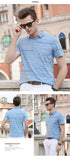 2019 New Fashion Brand Designer Polo Shirts Men's Top Grade Summer Short Sleeve Slim Fit Striped Poloshirt Casual Mens Clothing - one46.com.au