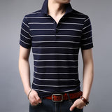 2019 New Fashion Brand Summer Polo Shirt Men Top Grade Striped Slim Fit Short Sleeve Boyfriend Gift Polos Casual Men Clothes - one46.com.au