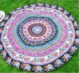 Newest Arrivals faroot 2018 Boho Tapestry Beach Throw Towel Mandala Round Indian Hippie Mat Picnic Blanket - one46.com.au
