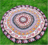 Newest Arrivals faroot 2018 Boho Tapestry Beach Throw Towel Mandala Round Indian Hippie Mat Picnic Blanket - one46.com.au