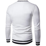 TANGNEST Black White Stitching Color Matching Breathable Layer Men's Hoodie Casual V-neck Long-Sleeved Sweatershirt Men MWW1430 - one46.com.au