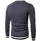 TANGNEST Black White Stitching Color Matching Breathable Layer Men's Hoodie Casual V-neck Long-Sleeved Sweatershirt Men MWW1430 - one46.com.au