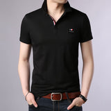 2019 New Fashion Brand Clothes Polo Shirts Men Solid Color Summer Slim Fit Short Sleeve Mercerized Cotton boy Casual Men Clothes - one46.com.au